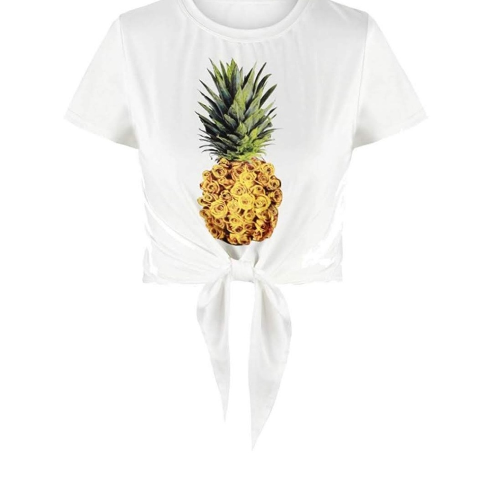 Cactus Print Tie Front Graphic Tee - Picture 4 of 5